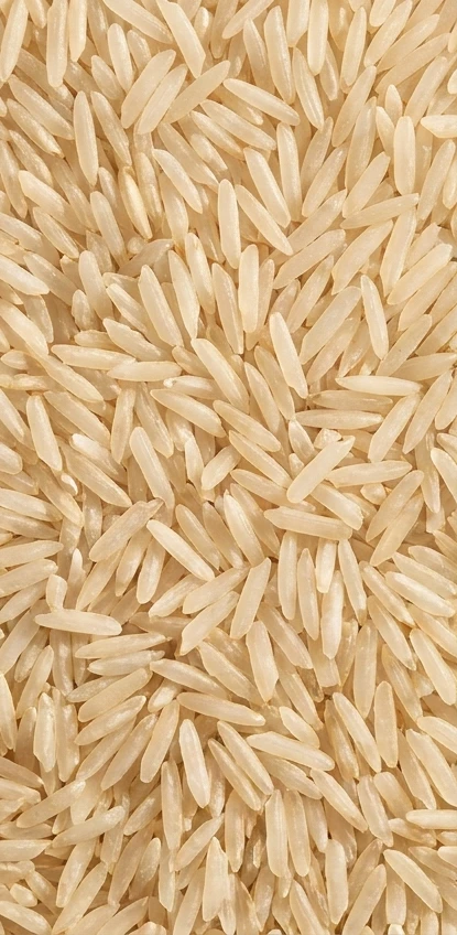 A close-up of long-grain Indian rice